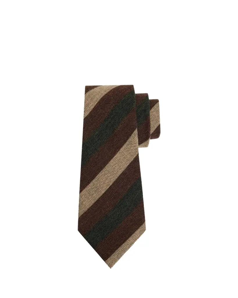 Men's Wide-Stripe Wool Tie Men's Wide-Stripe Wool Tie