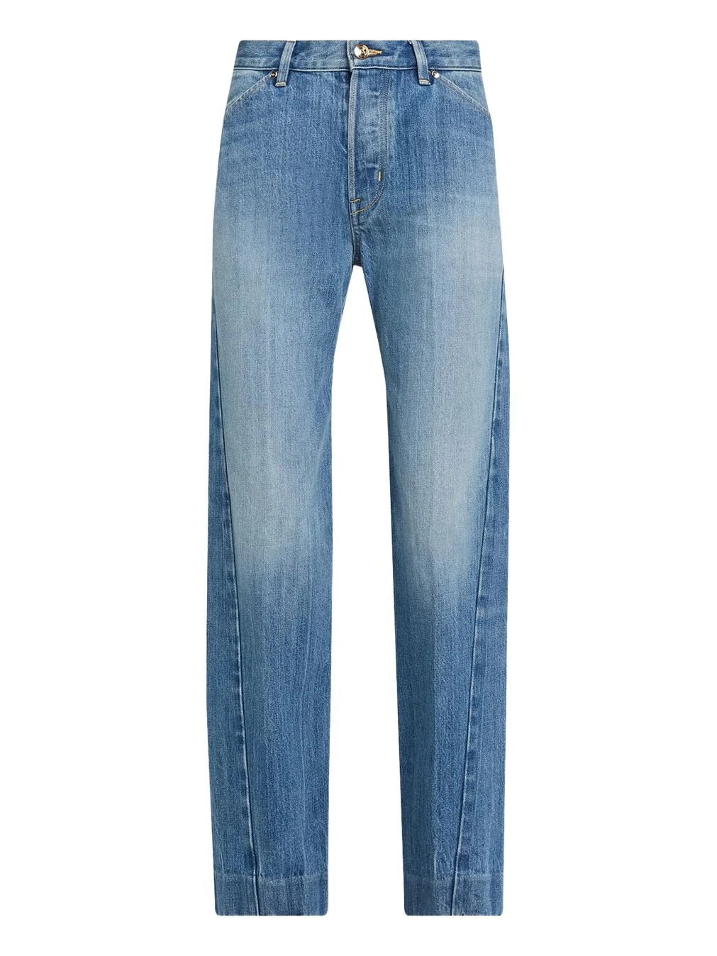 The Bijou Twisted Straight-Leg Ankle Jeans