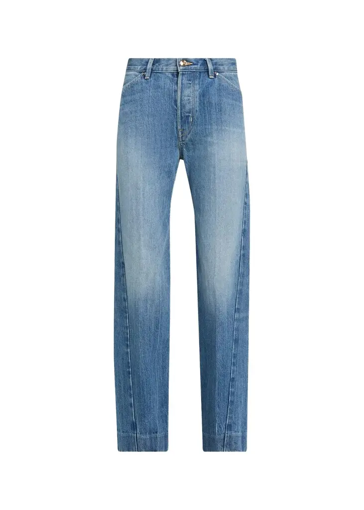 RÙADH The Bijou Twisted Straight-Leg Ankle Jeans