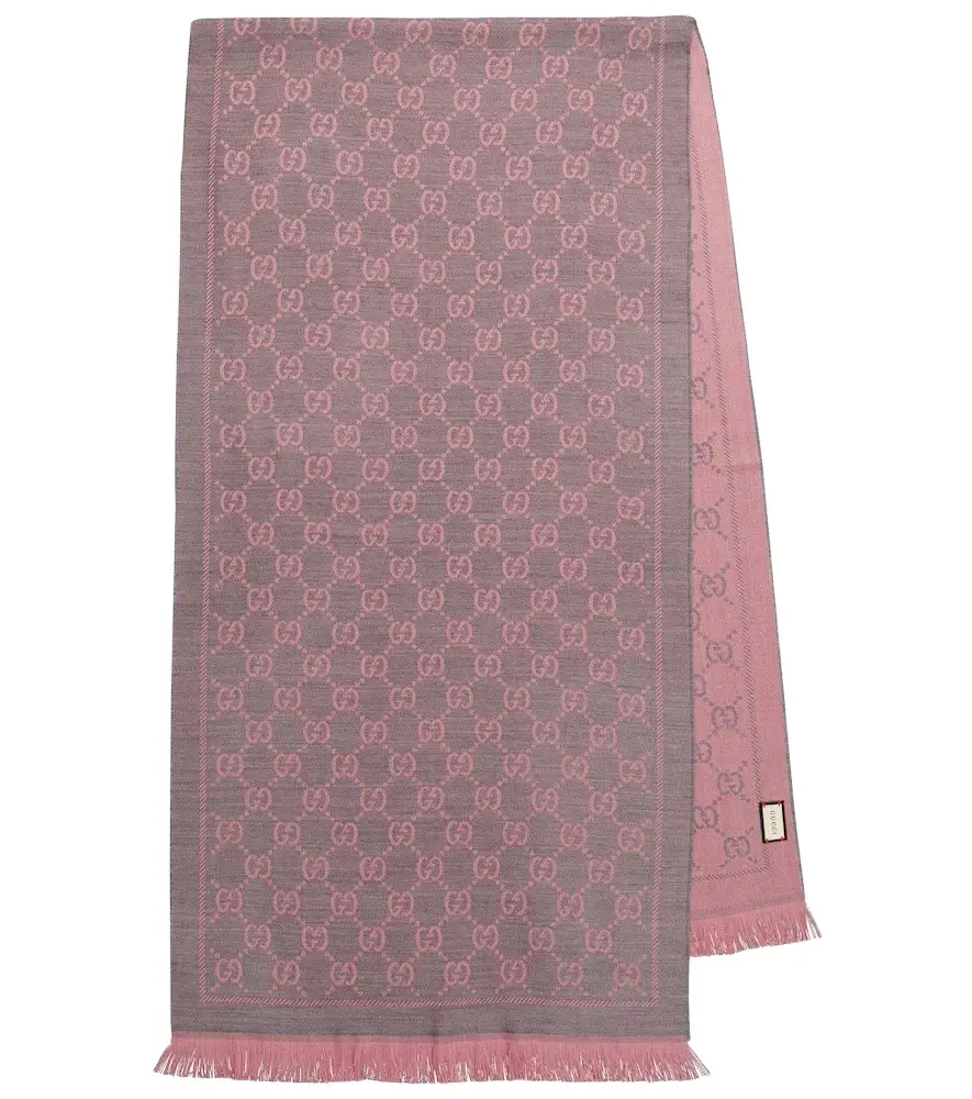 Gucci GG wool jacquard scarf