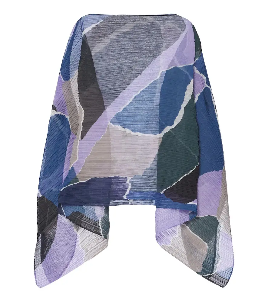 Pleats Please Issey Miyake Surprise! Madame-T pleated printed stole