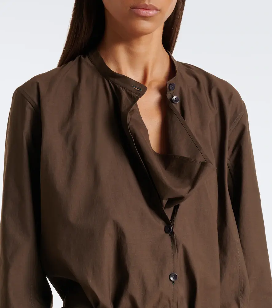 Lemaire Vareuse belted cotton and silk midi dress | Thumbnail 2 Lemaire Vareuse belted cotton and silk midi dress | Thumbnail 2
