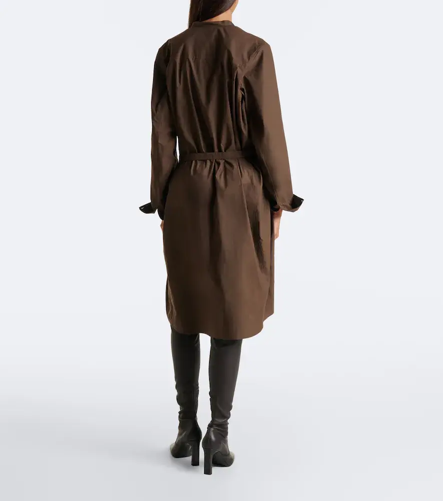 Lemaire Vareuse belted cotton and silk midi dress | Thumbnail 3 Lemaire Vareuse belted cotton and silk midi dress | Thumbnail 3