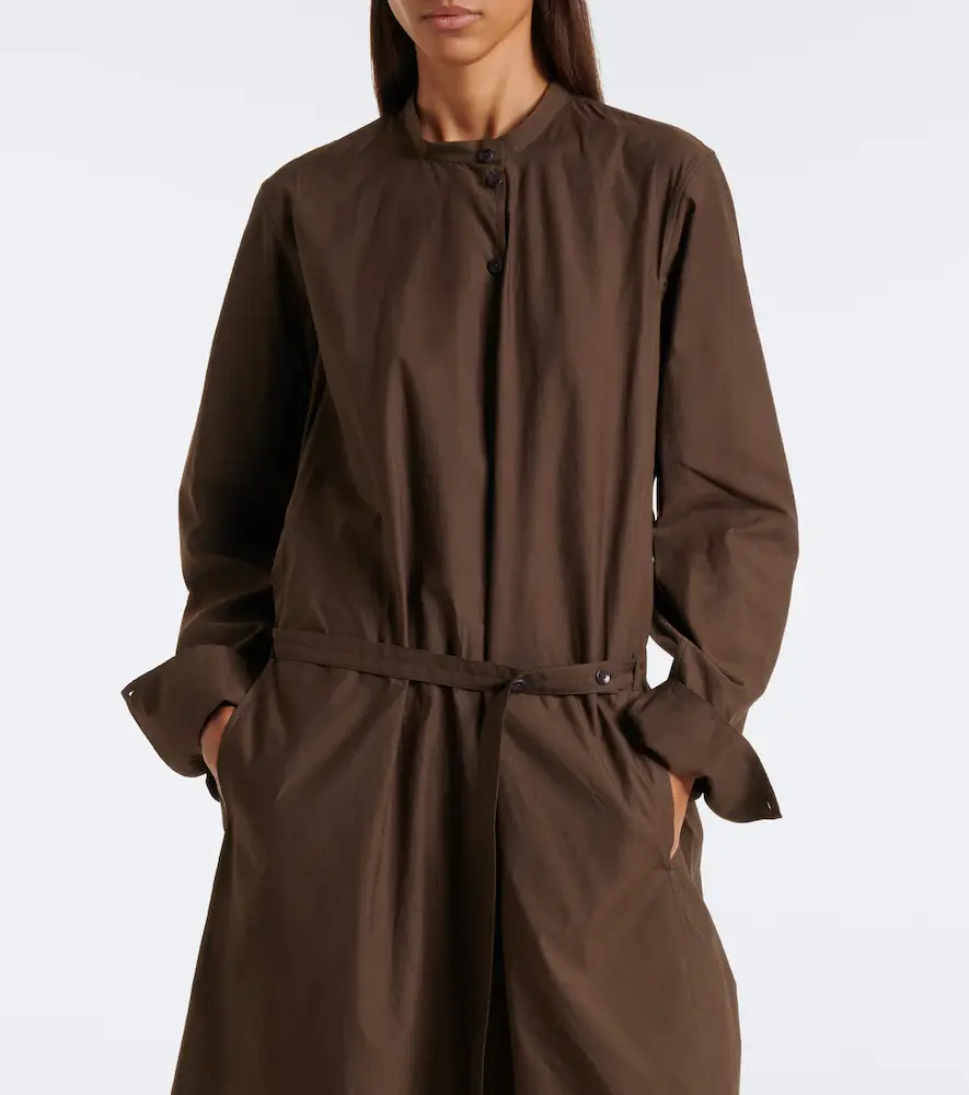 Lemaire Vareuse belted cotton and silk midi dress | Thumbnail 5 Lemaire Vareuse belted cotton and silk midi dress | Thumbnail 5