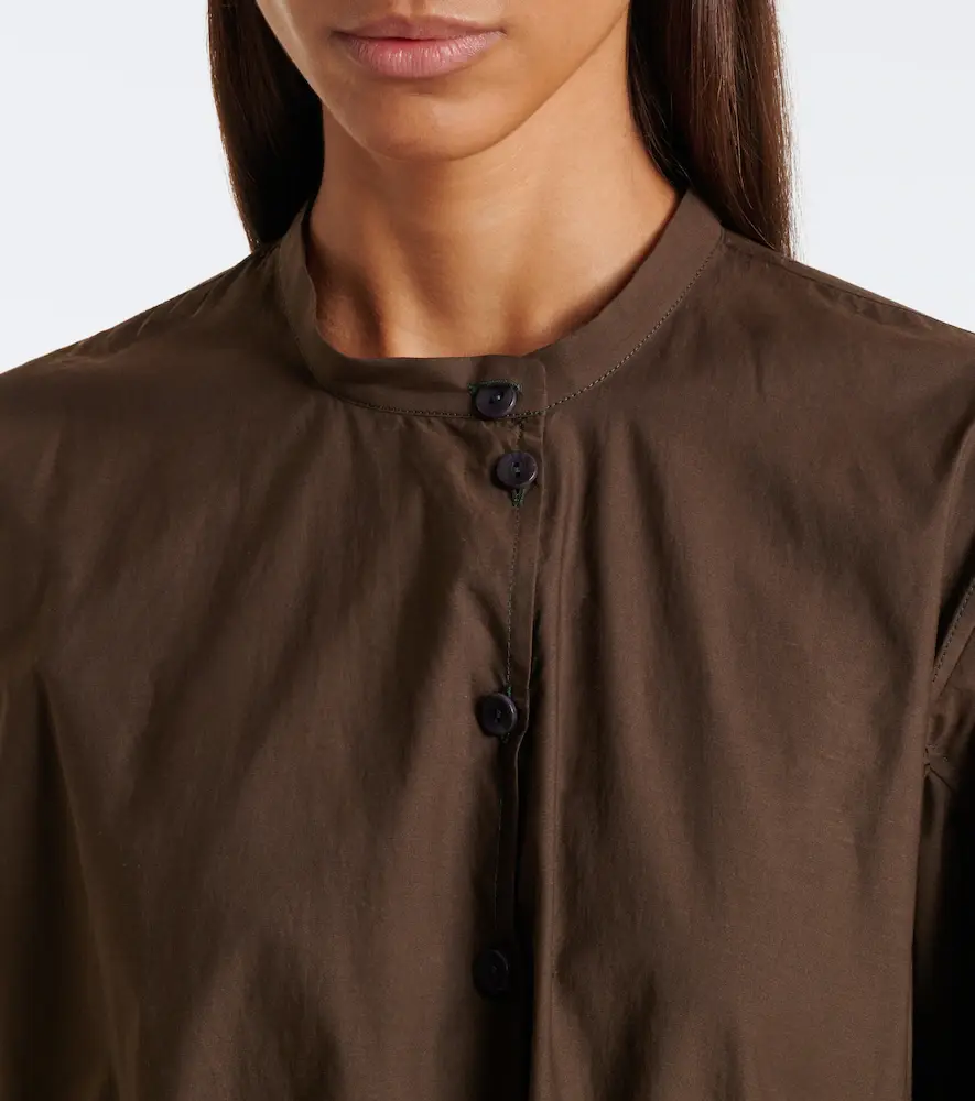 Lemaire Vareuse belted cotton and silk midi dress | Thumbnail 6 Lemaire Vareuse belted cotton and silk midi dress | Thumbnail 6