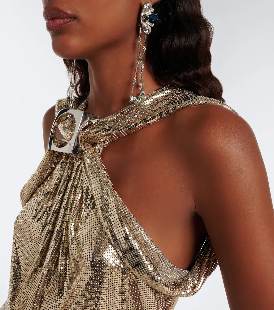 Rabanne x Dinh Van draped mesh gown | Thumbnail 2 Rabanne x Dinh Van draped mesh gown | Thumbnail 2