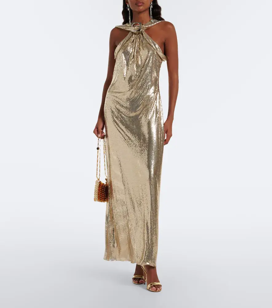 Rabanne x Dinh Van draped mesh gown | Thumbnail 3 Rabanne x Dinh Van draped mesh gown | Thumbnail 3