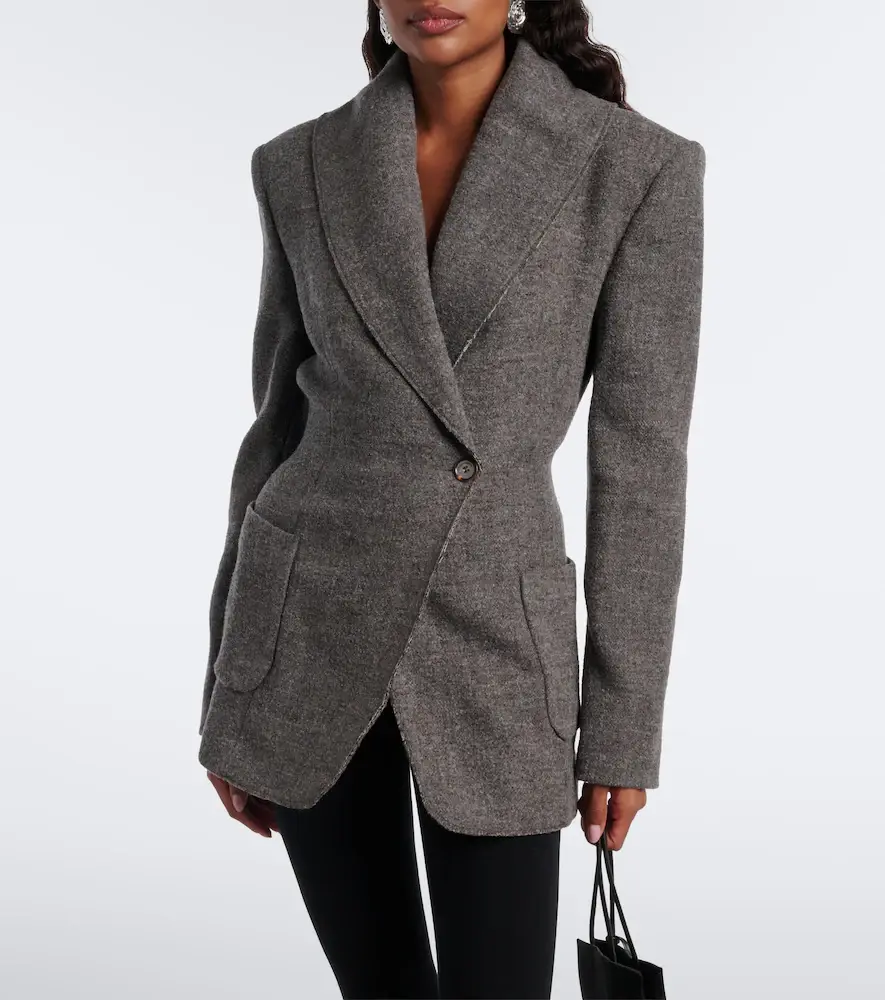 Magda Butrym Double-breasted wool and cashmere-blend blazer | Thumbnail 4 Magda Butrym Double-breasted wool and cashmere-blend blazer | Thumbnail 4