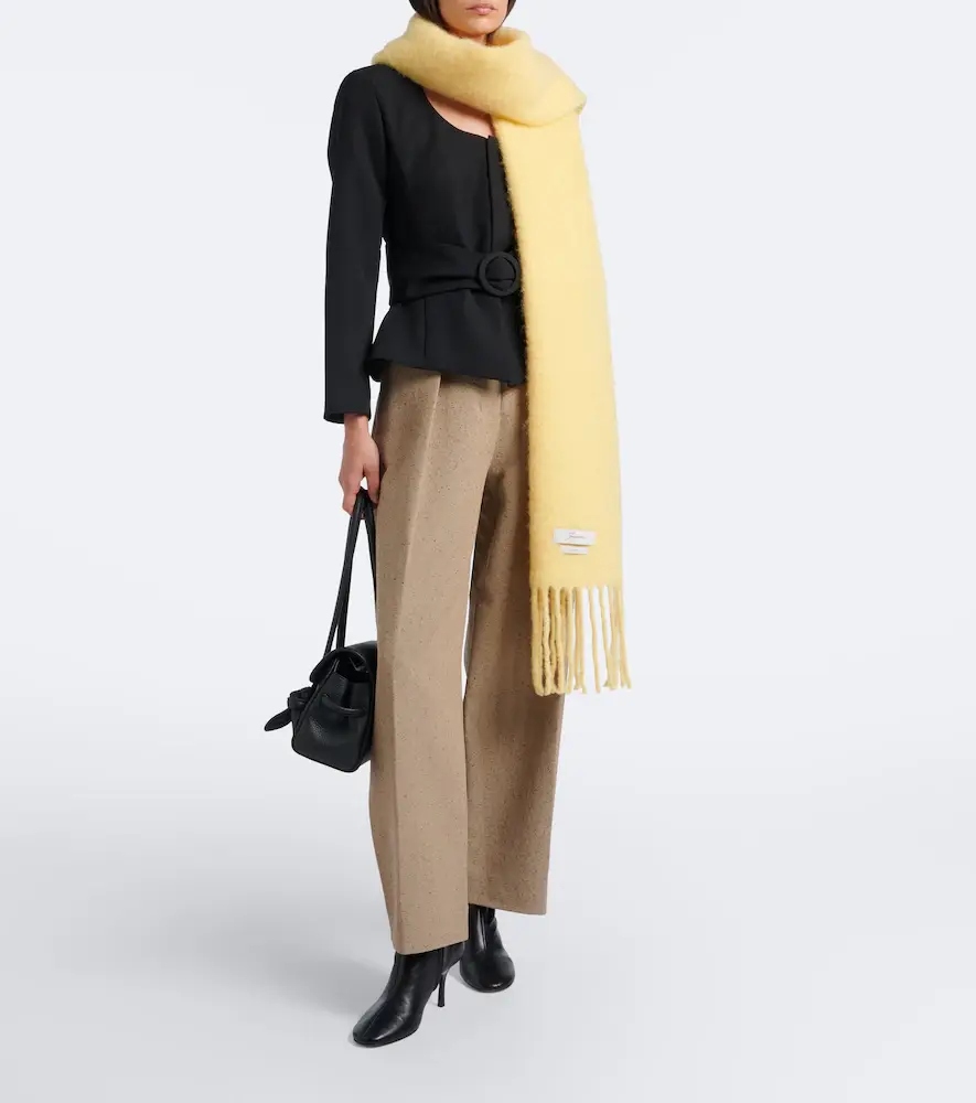 Jacquemus Carro alpaca, mohair, and wool-blend scarf | Thumbnail 4 Jacquemus Carro alpaca, mohair, and wool-blend scarf | Thumbnail 4