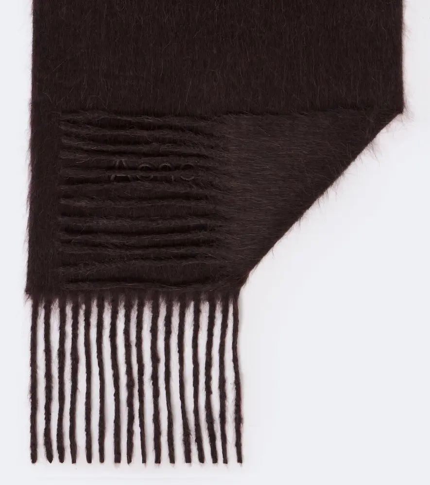 Acne Studios Fringed alpaca and wool scarf | Thumbnail 2 Acne Studios Fringed alpaca and wool scarf | Thumbnail 2