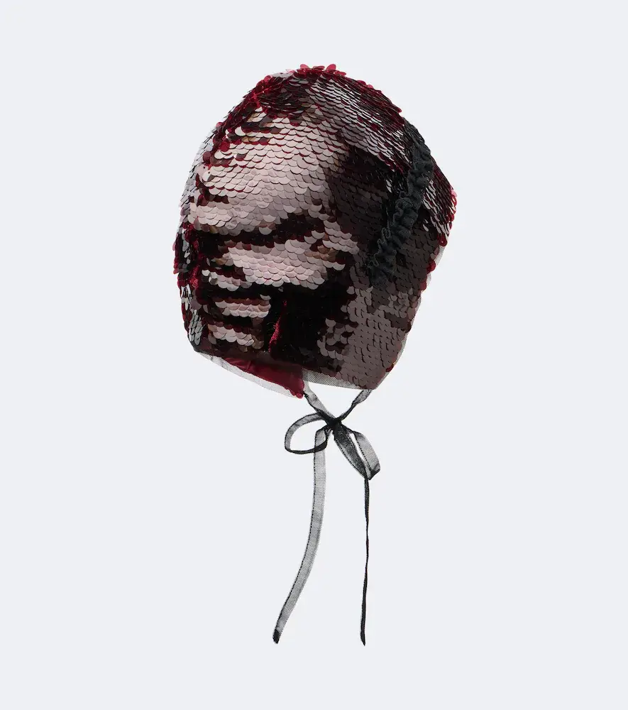Simone Rocha Sequined tulle-trimmed hood | Thumbnail 2 Simone Rocha Sequined tulle-trimmed hood | Thumbnail 2