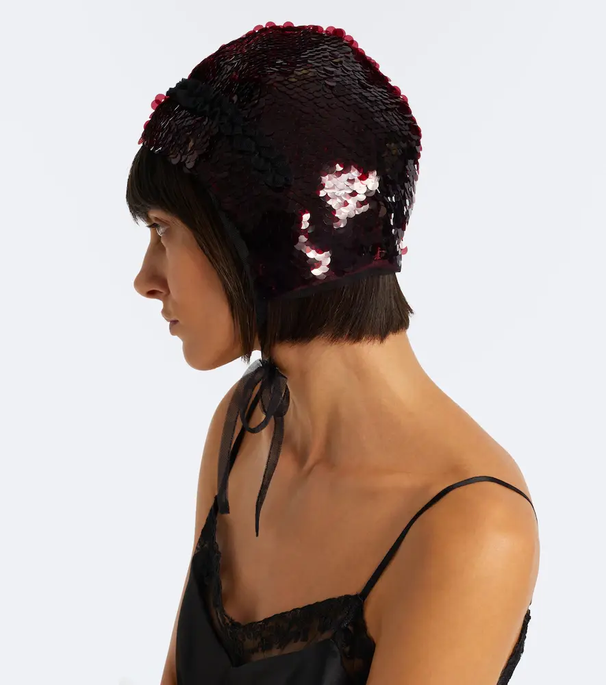 Simone Rocha Sequined tulle-trimmed hood | Thumbnail 4 Simone Rocha Sequined tulle-trimmed hood | Thumbnail 4