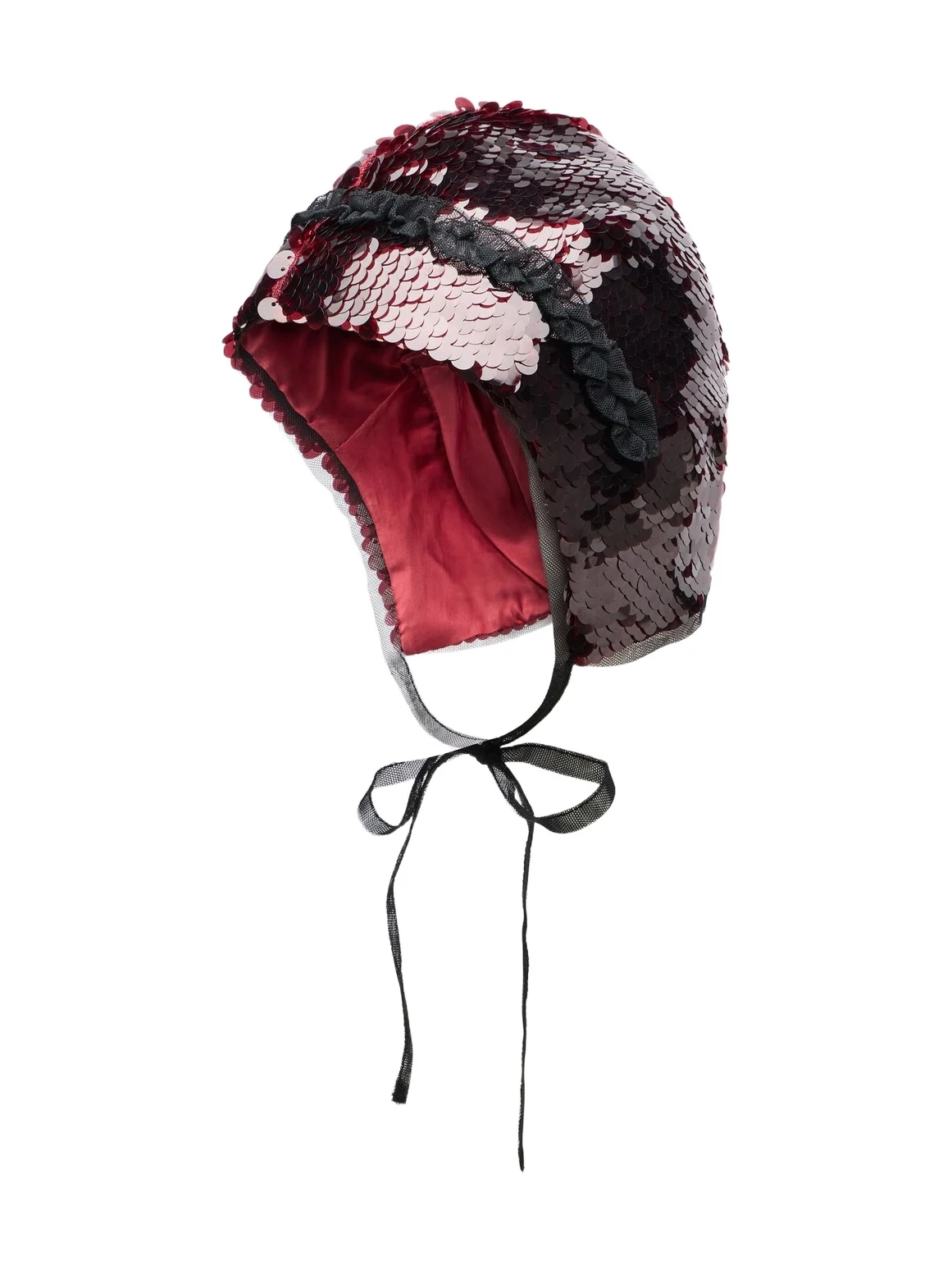 Simone Rocha Sequined tulle-trimmed hood
