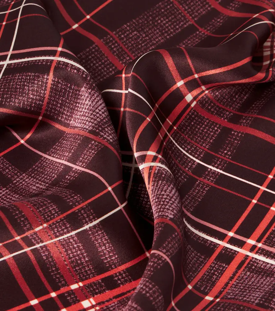Acne Studios Checked silk satin scarf | Thumbnail 3 Acne Studios Checked silk satin scarf | Thumbnail 3