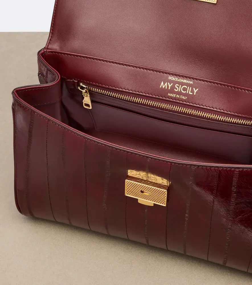 Dolce & Gabbana My Sicily Medium eel leather top-handle bag | Thumbnail 4 Dolce & Gabbana My Sicily Medium eel leather top-handle bag | Thumbnail 4