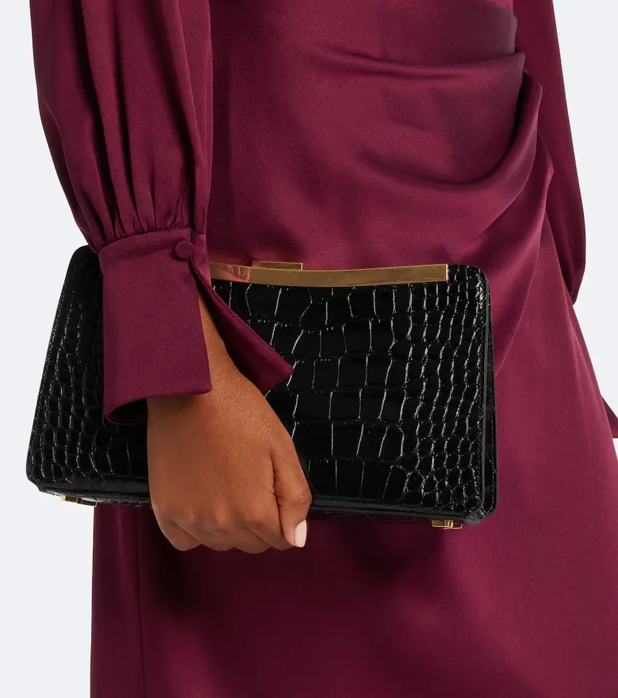 Simkhai Solange croc-effect leather clutch | Thumbnail 6