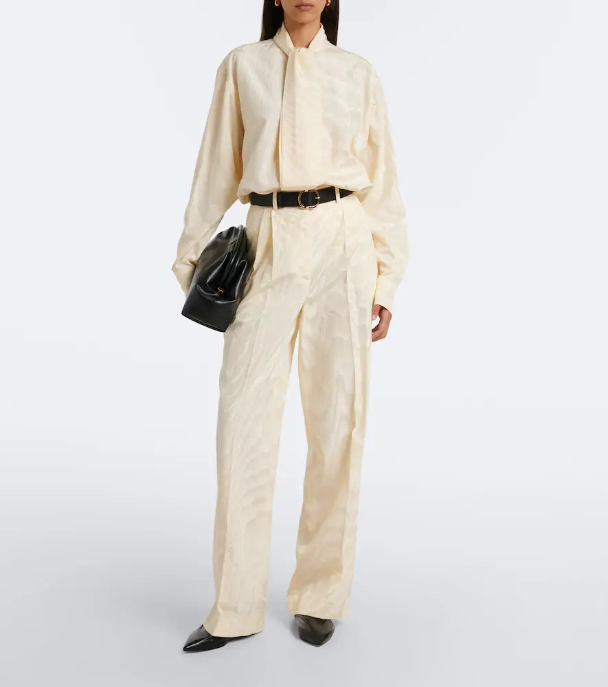 Stella McCartney Tie-neck moiré blouse | Thumbnail 4 Stella McCartney Tie-neck moiré blouse | Thumbnail 4