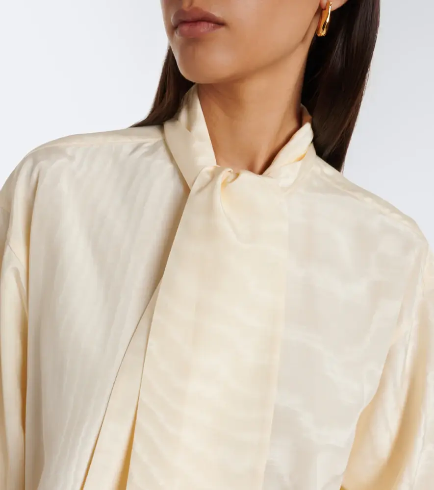 Stella McCartney Tie-neck moiré blouse | Thumbnail 5 Stella McCartney Tie-neck moiré blouse | Thumbnail 5