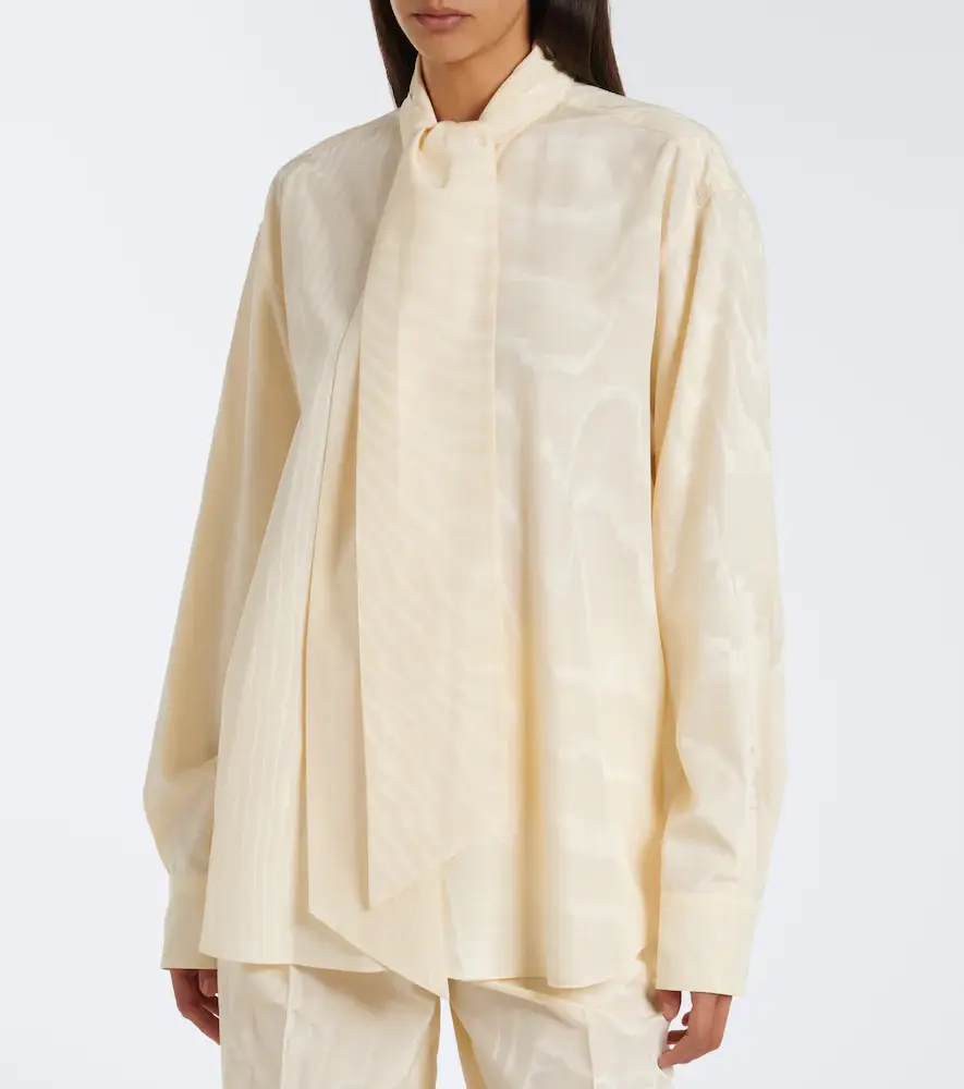 Stella McCartney Tie-neck moiré blouse | Thumbnail 6 Stella McCartney Tie-neck moiré blouse | Thumbnail 6