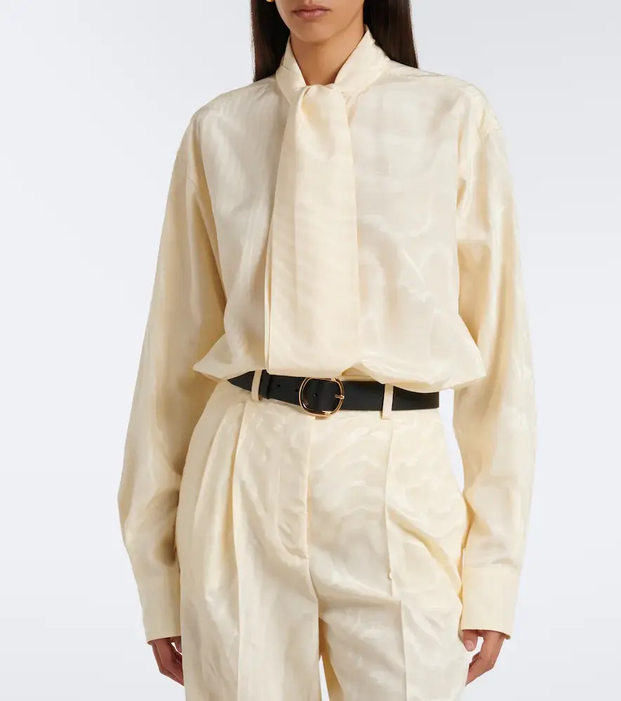 Stella McCartney Tie-neck moiré blouse | Thumbnail 7 Stella McCartney Tie-neck moiré blouse | Thumbnail 7