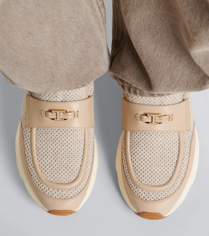 Tod's Leather-trimmed mesh slip-on shoes | Thumbnail 6 Tod's Leather-trimmed mesh slip-on shoes | Thumbnail 6