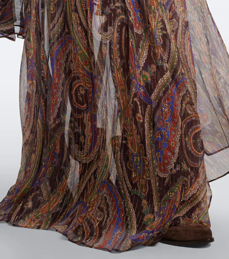 Etro Paisley ruffled silk-blend crêpon maxi dress | Thumbnail 5