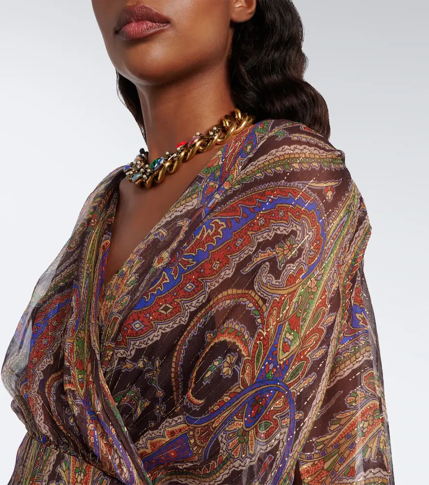 Etro Paisley ruffled silk-blend crêpon maxi dress | Thumbnail 7