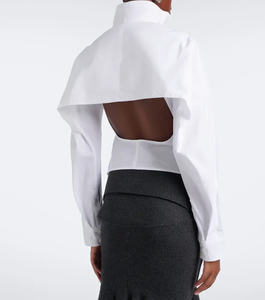 Jacquemus Tulipe open-back cotton poplin shirt | Thumbnail 6 Jacquemus Tulipe open-back cotton poplin shirt | Thumbnail 6