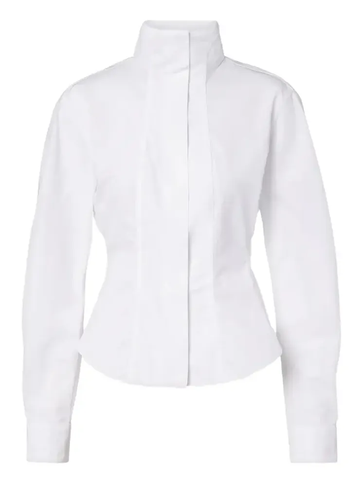 Tulipe open-back cotton poplin shirt