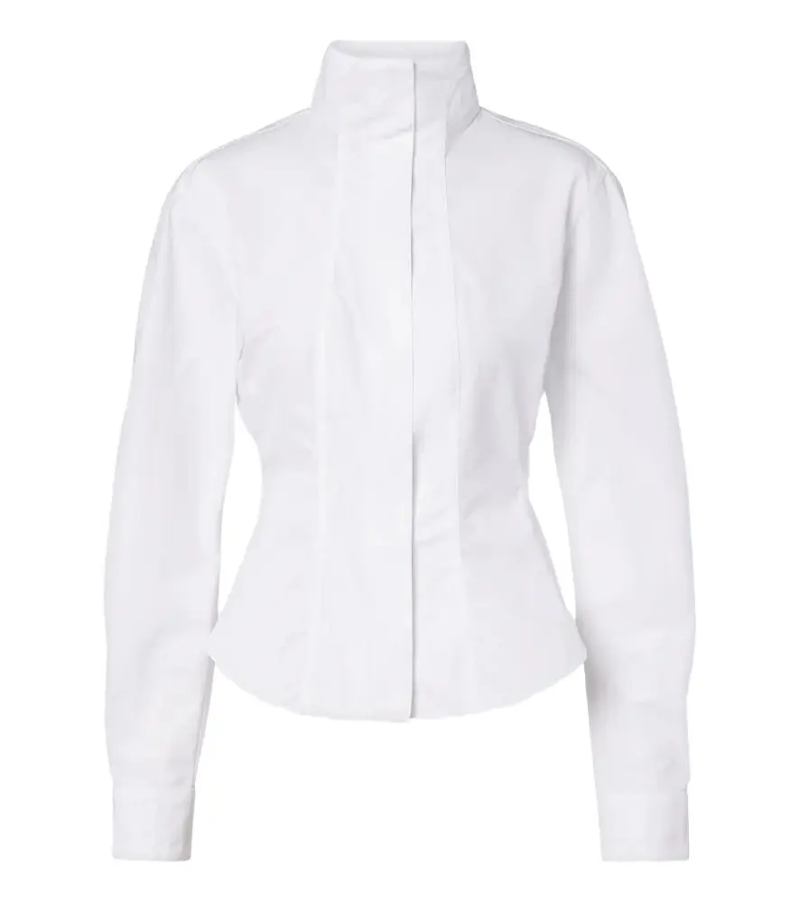 Tulipe open-back cotton poplin shirt