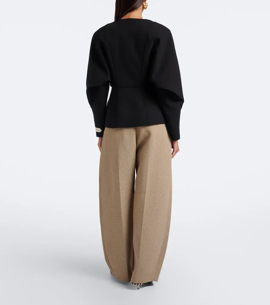 Jacquemus Ovalo cotton and wool-blend barrel-leg pants | Thumbnail 4 Jacquemus Ovalo cotton and wool-blend barrel-leg pants | Thumbnail 4