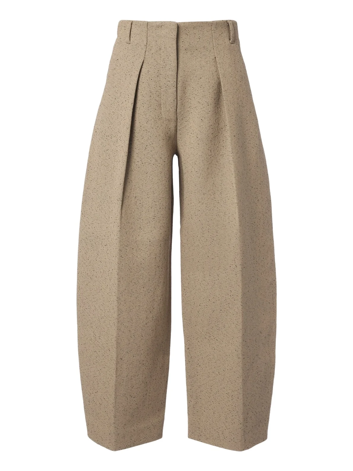 Ovalo cotton and wool-blend barrel-leg pants