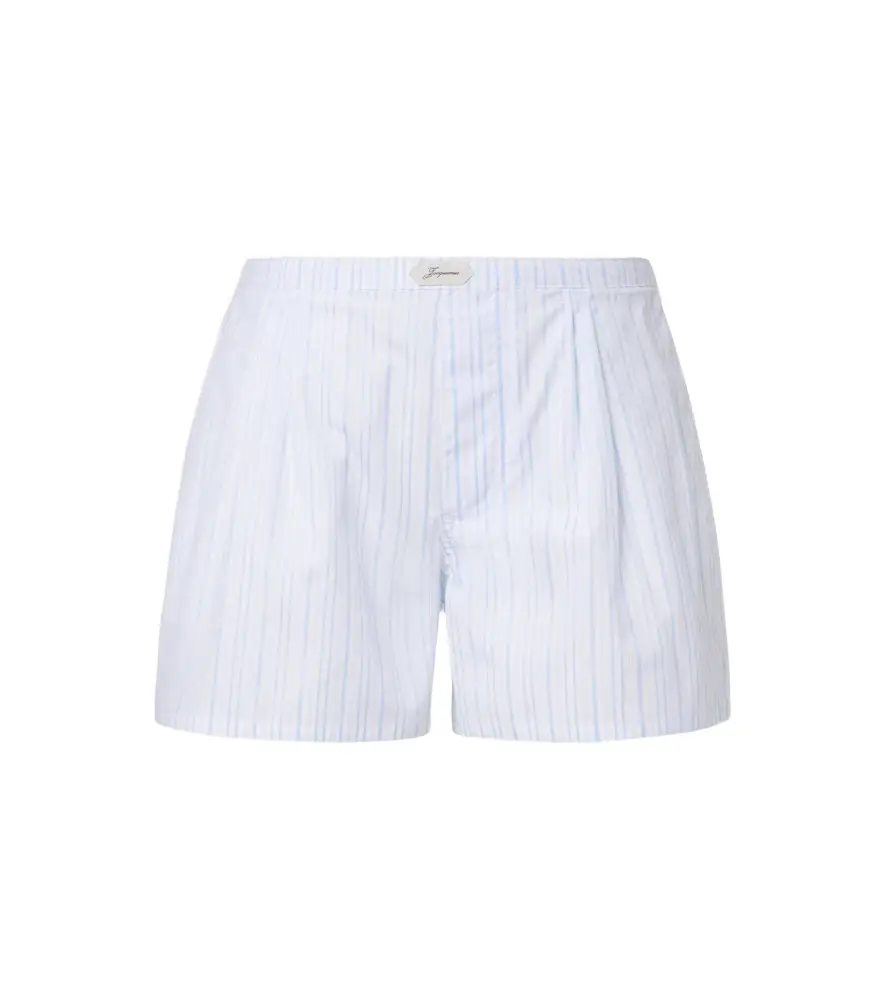 Amelo striped cotton poplin shorts Amelo striped cotton poplin shorts