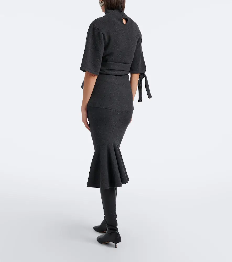 Jacquemus Fiocco wool and cashmere midi skirt | Thumbnail 4 Jacquemus Fiocco wool and cashmere midi skirt | Thumbnail 4