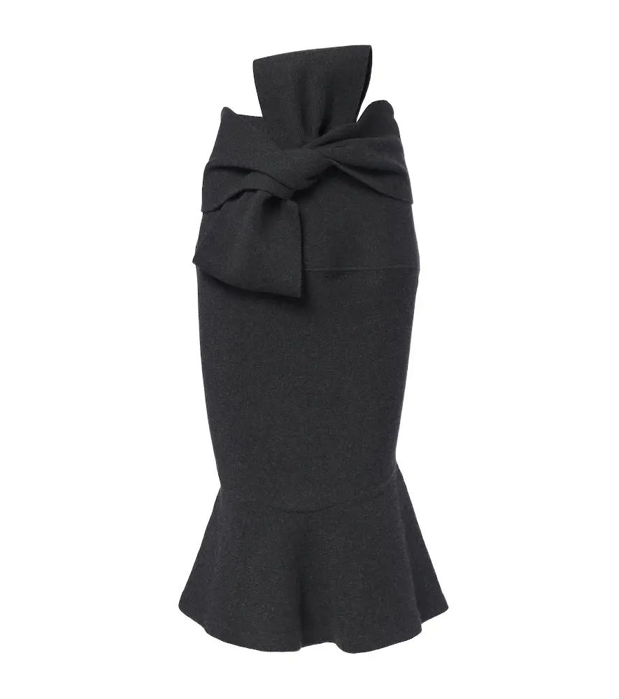 Fiocco wool and cashmere midi skirt Fiocco wool and cashmere midi skirt