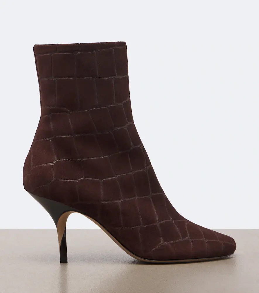 Jacquemus Collant croc-effect suede ankle boots | Thumbnail 3 Jacquemus Collant croc-effect suede ankle boots | Thumbnail 3