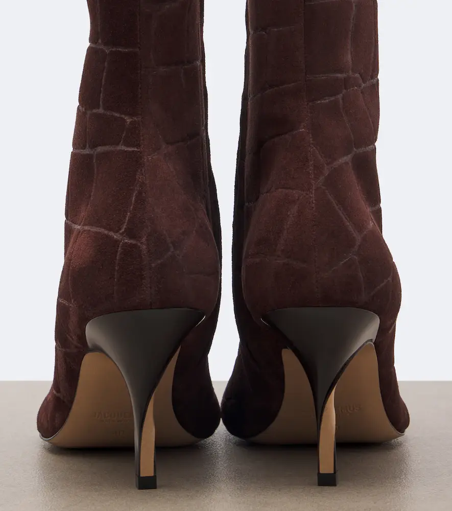 Jacquemus Collant croc-effect suede ankle boots | Thumbnail 4 Jacquemus Collant croc-effect suede ankle boots | Thumbnail 4