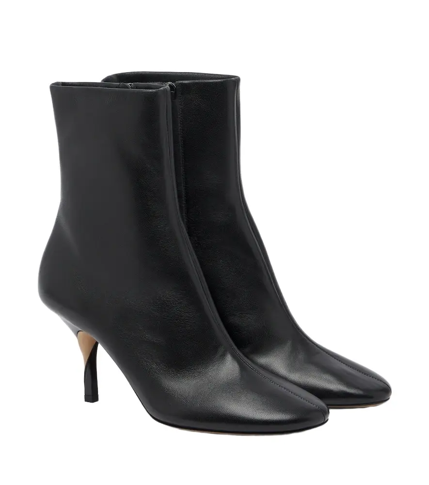 Collant leather ankle boots
