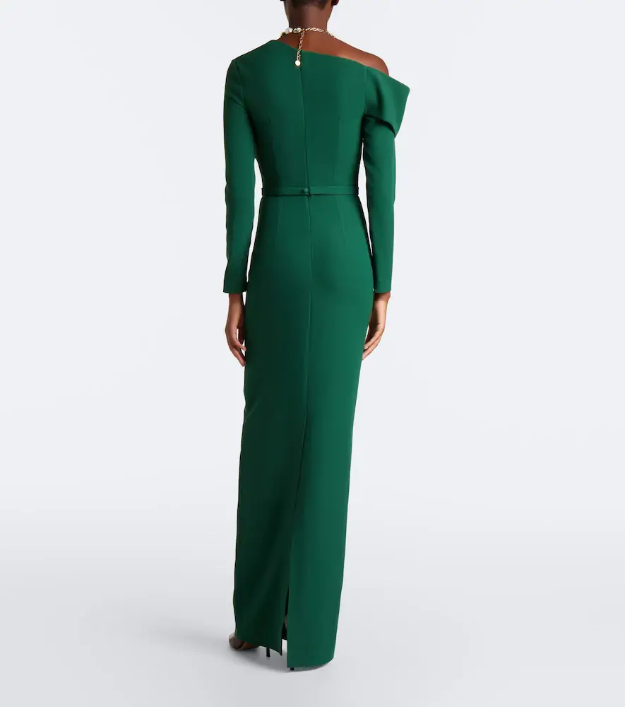 Safiyaa Yemihma one-shoulder crêpe gown | Thumbnail 3 Safiyaa Yemihma one-shoulder crêpe gown | Thumbnail 3