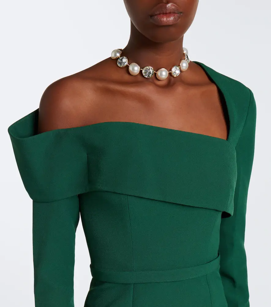 Safiyaa Yemihma one-shoulder crêpe gown | Thumbnail 5 Safiyaa Yemihma one-shoulder crêpe gown | Thumbnail 5