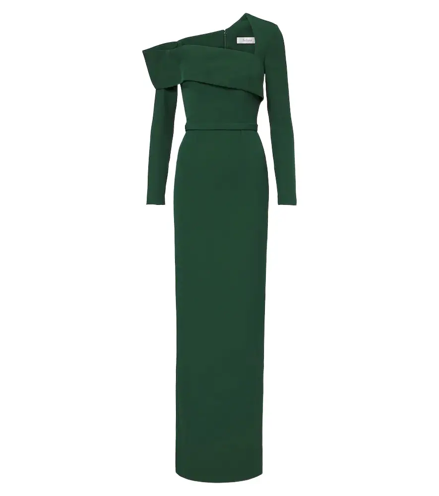 Yemihma one-shoulder crêpe gown Yemihma one-shoulder crêpe gown