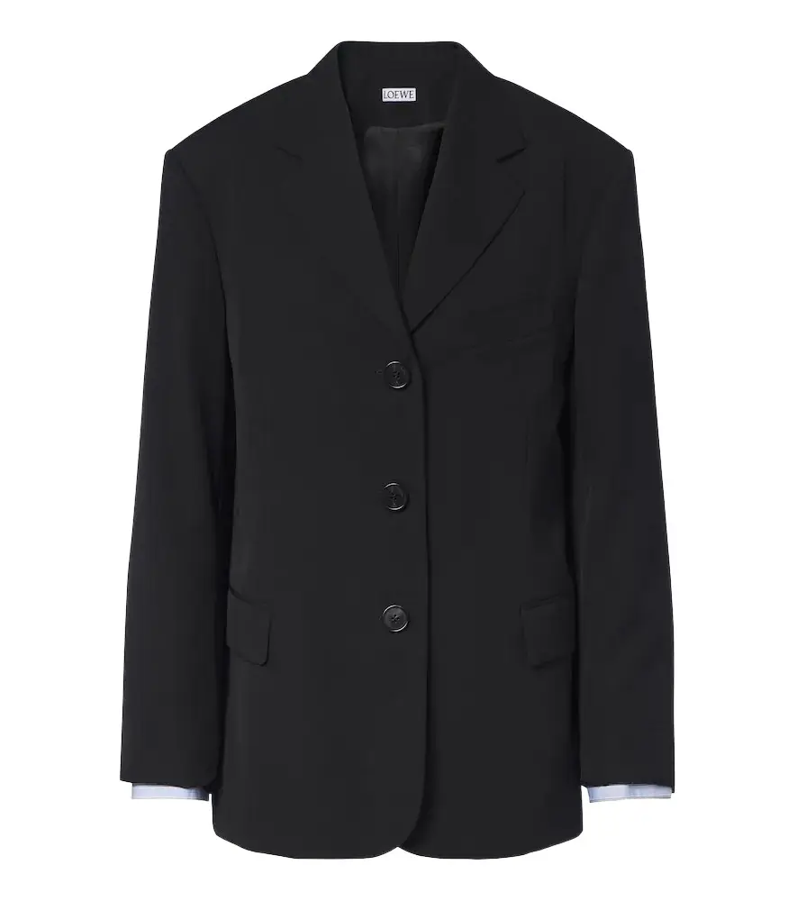 Loewe Double L double-breasted wool blazer
