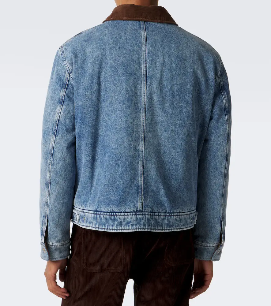 AMI PARIS Ami de Coeur corduroy-trimmed denim jacket | Thumbnail 3 AMI PARIS Ami de Coeur corduroy-trimmed denim jacket | Thumbnail 3