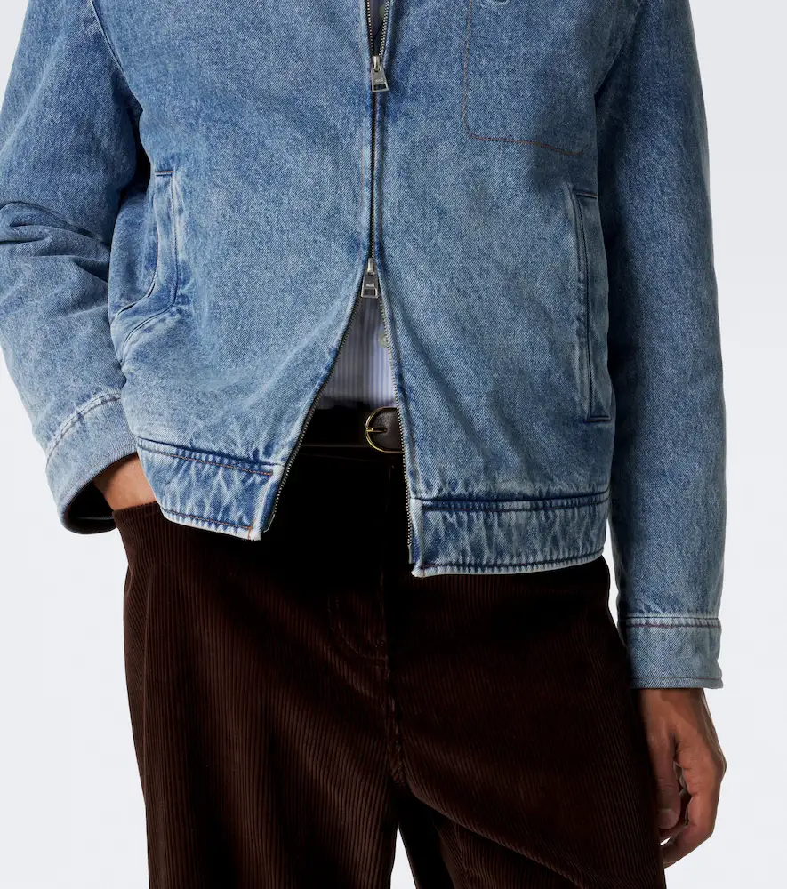 AMI PARIS Ami de Coeur corduroy-trimmed denim jacket | Thumbnail 4 AMI PARIS Ami de Coeur corduroy-trimmed denim jacket | Thumbnail 4