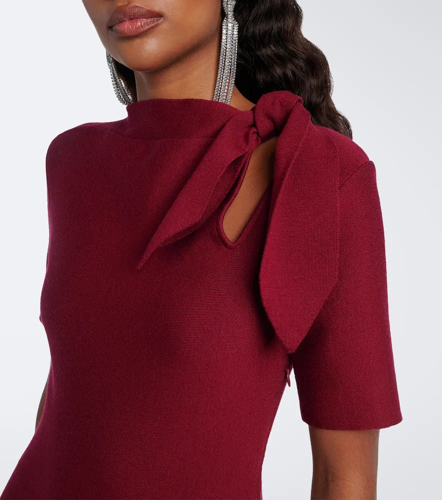 Oscar de la Renta Cutout wool-blend midi dress | Thumbnail 2 Oscar de la Renta Cutout wool-blend midi dress | Thumbnail 2