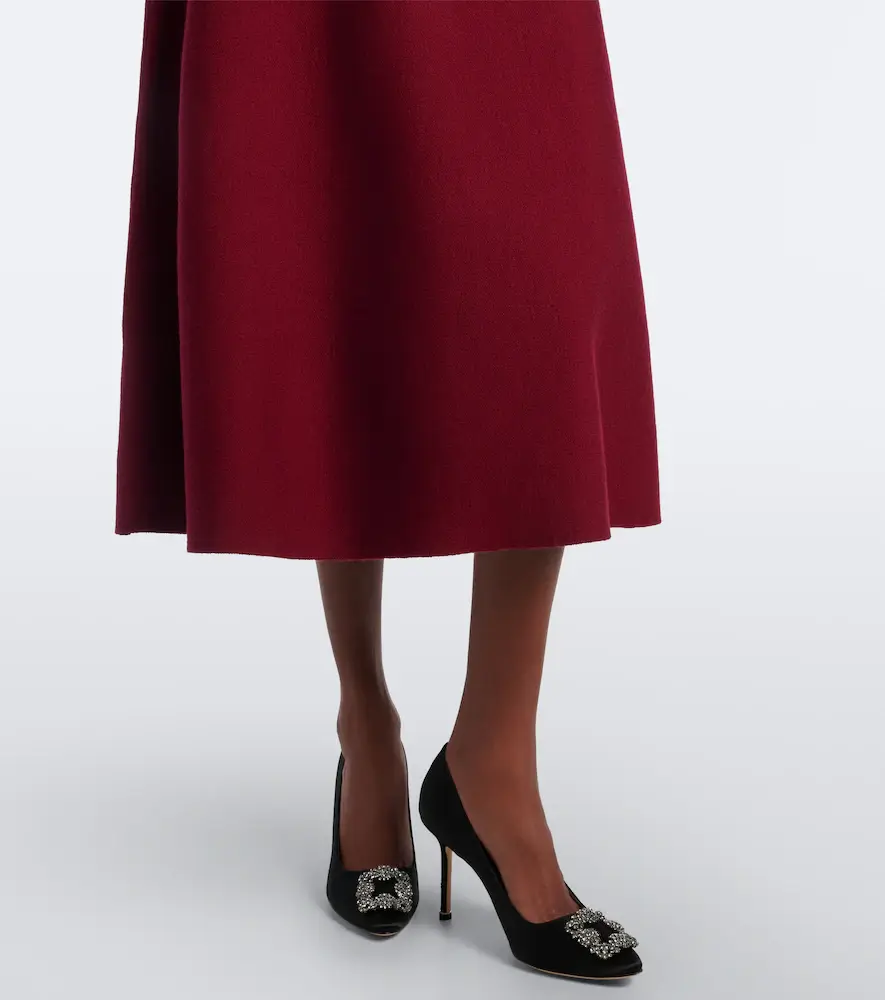 Oscar de la Renta Cutout wool-blend midi dress | Thumbnail 4 Oscar de la Renta Cutout wool-blend midi dress | Thumbnail 4