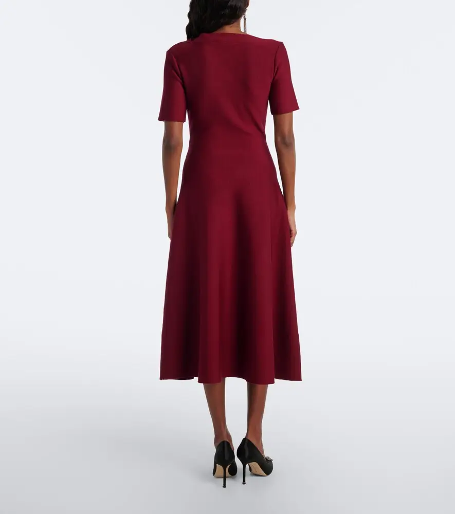 Oscar de la Renta Cutout wool-blend midi dress | Thumbnail 5 Oscar de la Renta Cutout wool-blend midi dress | Thumbnail 5