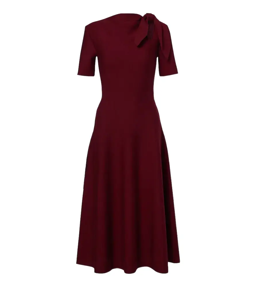 Cutout wool-blend midi dress Cutout wool-blend midi dress