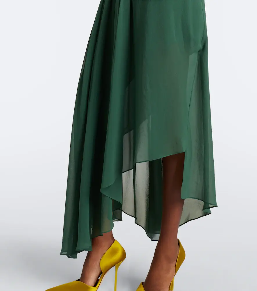 Victoria Beckham Floral-appliqué one-shoulder silk cocktail dress | Thumbnail 5 Victoria Beckham Floral-appliqué one-shoulder silk cocktail dress | Thumbnail 5