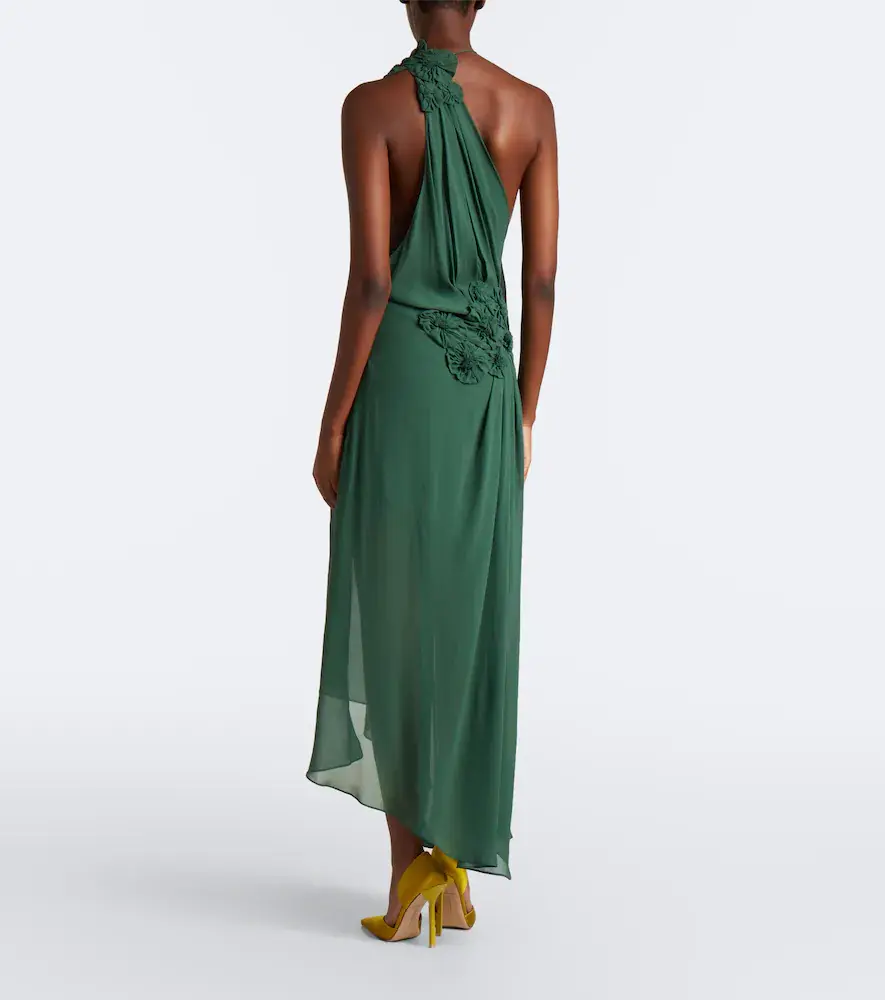 Victoria Beckham Floral-appliqué one-shoulder silk cocktail dress | Thumbnail 7 Victoria Beckham Floral-appliqué one-shoulder silk cocktail dress | Thumbnail 7